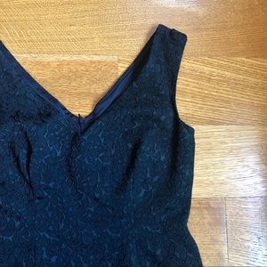 Black Cocktail Embroidered Dress | David Meister